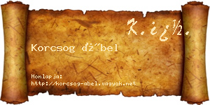 Korcsog Ábel névjegykártya